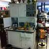Hoosier cabinet and other vintage kitchen items